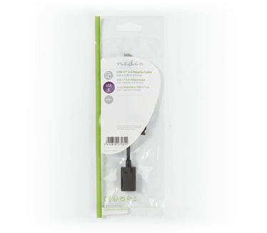 Nedis N CCGP61710BK02 - USB 3.0 Kabel Stecker Typ C> A-Buchse 0.15 m