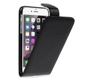 Kees Lederlook Flip Hoesje Apple iPhone 6 - Zwart