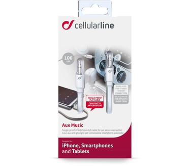 Cellular Line AUXMUSICW Wit