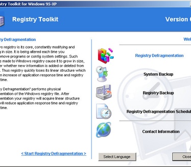 Registry Defragmentation screenshot