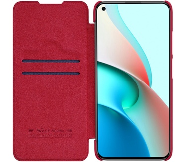 Nillkin Qin PU Leather Book Case - Xiaomi Redmi Note 9T - Rood Rood