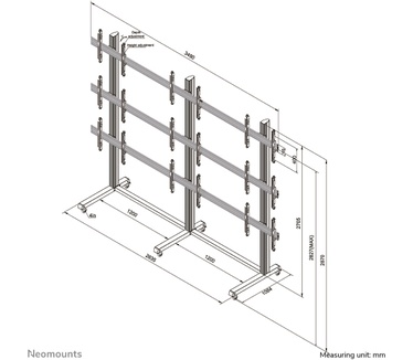 Neomounts by Newstar NeoMounts PRO verrijdbaar videowall meubel NMPRO-M33