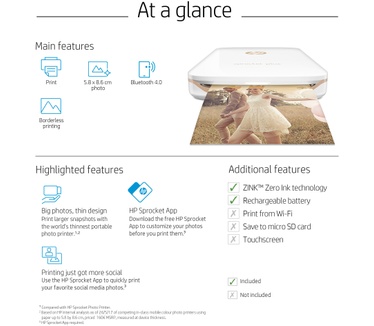 HP Sprocket Plus Zwart