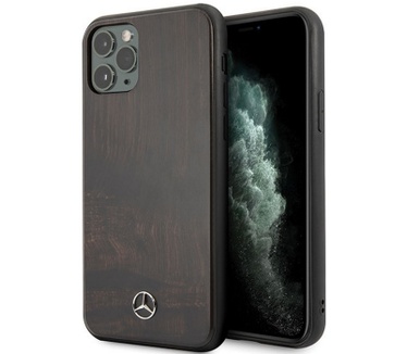 Mercedes-Benz Wood HardCase iPhone 11 Pro Max (6.5'') Donkerbruin  Bruin