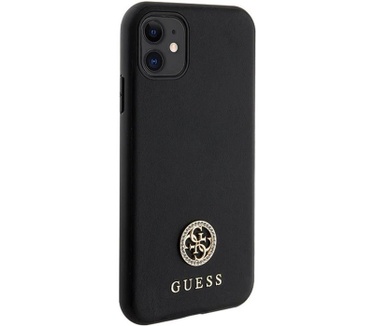 Guess Metal Logo Back Case - Apple iPhone 11 (6.1") - Zwart Zwart