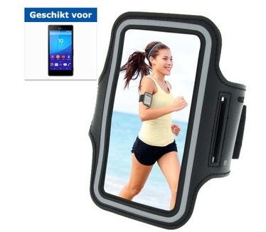 qMust Sport armband Sony Xperia M4 Aqua (Black/Grey)