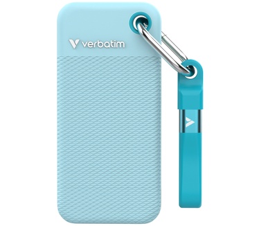 Verbatim Pocket SSD - Zomereditie Polar Blue met 2 rubberen hoezen (Zwart & Polar Blue) - 1TB