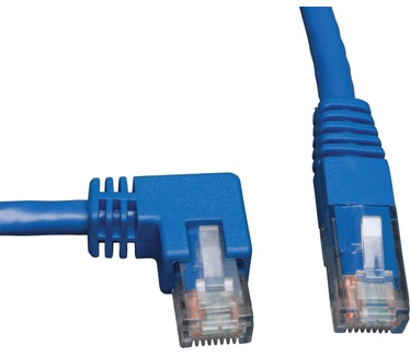 Tripp-Lite Cat6 Gigabit Molded Patch Cable (RJ45 Left Angle M to RJ45 M) - Blue, 0.91 m