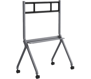 Synetech Synetech verrijdbare interactieve schermstandaard (max 86 inch) met vergrendelsysteem en handige legplank voor accessoires, L1150 x B665 x H1603mm, maximaal draagvermogen 100kg