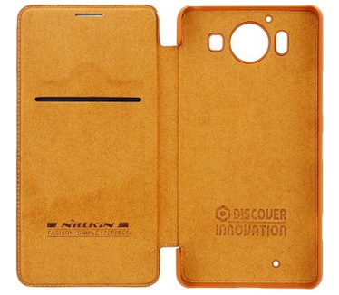 Nillkin Qin PU Leder Book Case voor Microsoft Lumia 950 - Bruin