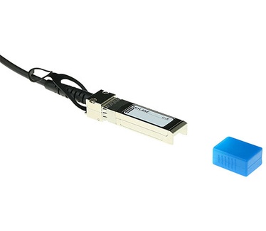 Skylane Optics 1 m QSFP+ - 4xSFP+ passieve DAC (Direct Attach Copper) Twinax breakout kabel gecodeerd voor Brocade 40G-QSFP-4SFP-C-0101