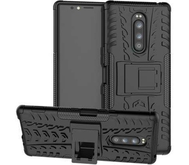 qMust Sony Xperia 1 Rugged Hybrid Hoesje Zwart