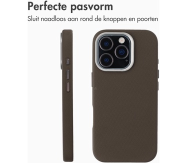 Accezz Mesh Backcover met MagSafe voor de Apple iPhone 16 Pro - Bruin