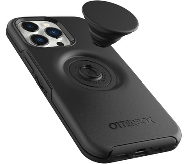 Otterbox OtterBox Otter+Pop Case voor iPhone 13 Pro Max / iPhone 12 Pro Max, Schokbestendig, Valbestendig, Beschermhoes met PopSockets PopGrip, 3x getest volgens militaire standaard, Antimicrobieel, Zwart