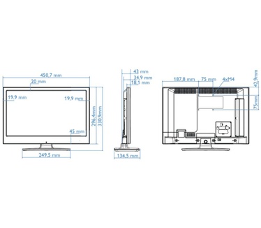 Philips 19HFL2819P Zwart