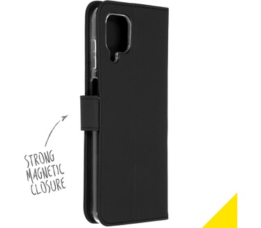 Accezz Wallet Softcase Bookcase Samsung Galaxy A12 - Zwart (Galaxy A12) Zwart