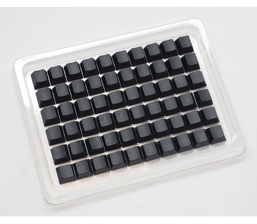 Ducky 132 Key Blank Black Cherry profile PBT Keycaps
