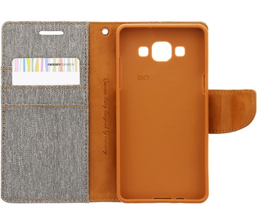 Mercury Canvas Diary Wallet Case Samsung Galaxy A5 (2016) - Grey Grijs