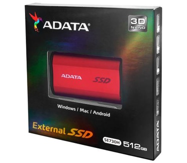 Adata SE730H 512GB Rood