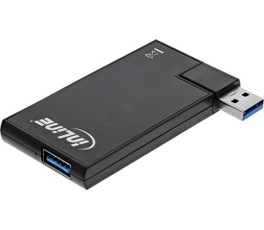 InLine 180 Twist Hub USB 3.0 - 4 Port - drehbar - schwarz