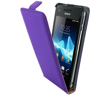 Mobiparts Mobiparts Premium Flip Case Sony Xperia V Purple