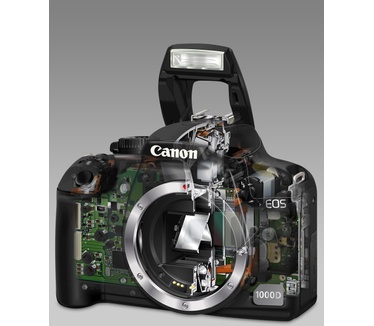 Canon EOS 1000D + EF-S 18-55mm Zwart