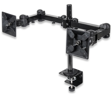 Manhattan TFT Halterung Wandhalterung 2x LCD Monitor bis 12kg (19") 420808 [bk]