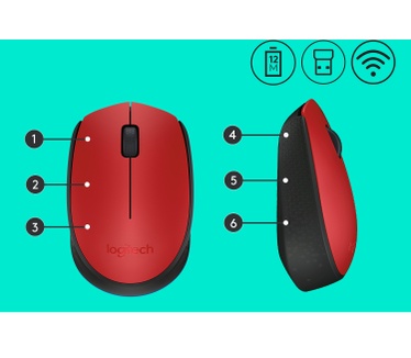 Logitech M171 Rood