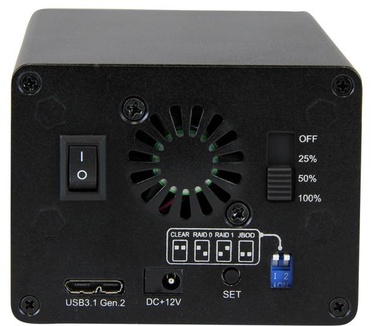 Startech.com USB 3.1 (10Gbps) externe behuizing voor dubbele 2.5" SATA schijven Zwart