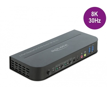 Delock DisplayPort 1.4 KVM Switch 8K 30 Hz with USB 3.0 and Audio