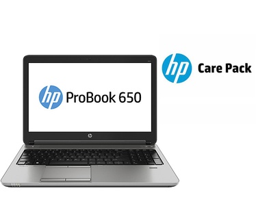 HP NOTEBOOK BUNDEL (F1P85ET+U4395A) ProBook 650 Core i5-4210 + 3 jaar Pickup & Return garantie
