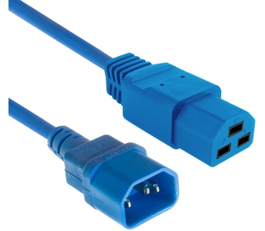 ACT Netsnoer C14 - C21 IEC60320 blauw 1 m