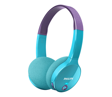 Philips Draadloze Bluetooth®-hoofdtelefoons voor kinderen SHK4000PP/00 (Blauw, Paars)