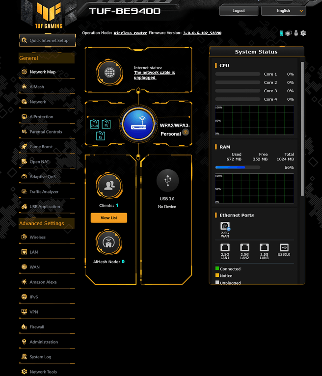 ASUS TUF Gaming BE9400 Firmware