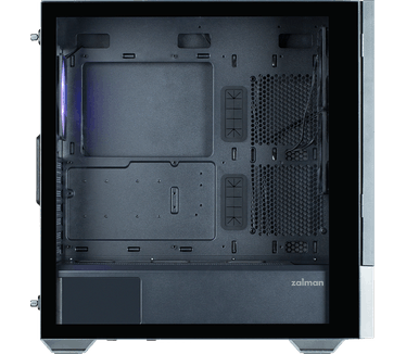 Zalman Z10 DS Black, ATX Mid-Tower PC Case, built-in 15.6 IPS LCD Display, 1x 120mm ARGB fan at rear, 2x 120mm Black fan at front, USB3.1 Type-C port