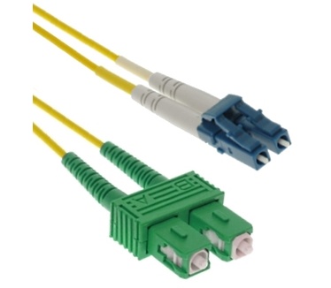 Eeconn Glasvezel Patchkabel, 9/125 (OS1), SC/APC - LC, Duplex, 1.5m