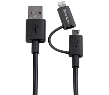 Startech.com Apple Lightning of Micro USB naar USB kabel 1 m zwart