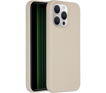 Accezz Liquid Silicone Backcover met MagSafe iPhone 15 Pro Max - Stone