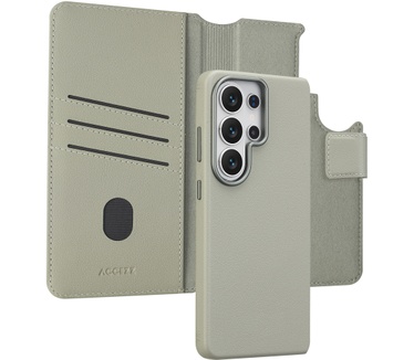 Accezz Leather Bookcase 2-in-1 met MagSafe Samsung Galaxy S26 Ultra - Light Grey