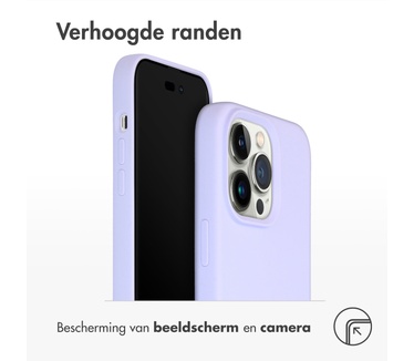Accezz Liquid Silicone Backcover iPhone 14 Pro Max - Paars