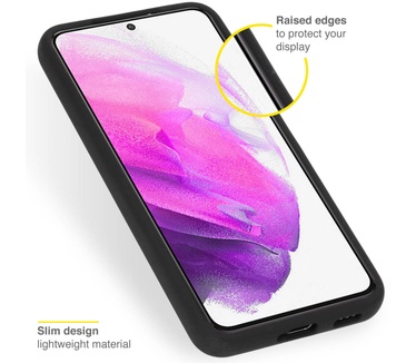 Accezz Liquid Silicone Backcover Samsung Galaxy S22 - Zwart