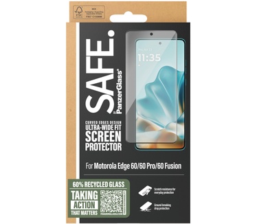 PanzerGlass SAFE. by PanzerGlass® Screen Protector Motorola Edge 60 | 60 Pro | 60 Fusion | Ultra-Wide Fit