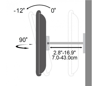Techly 23-55" Wall Bracket for LED TV LCD Full-Motion Dual Arm" ICA-PLB 147M