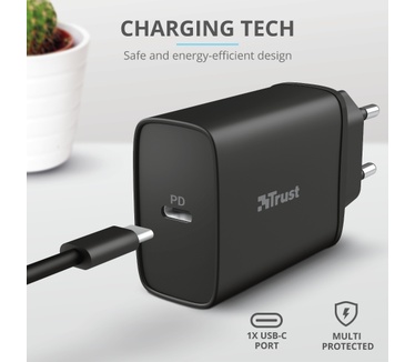 Trust Qmax 18W Ultra-Fast USB-C Wall Charger with PD