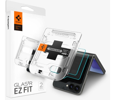 Spigen EZ Fit Gehard Glas Clear Screenprotector Samsung Galaxy Z Flip 6 2-Pack