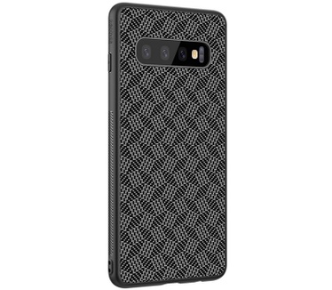 Nillkin Case Synthetic Fiber Samsung Galaxy S10+ - Plaid Zwart  Zwart