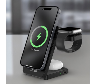 Accezz 3-in-1 Foldable Magnetic Wireless Charger
