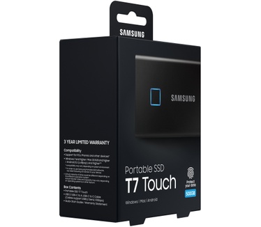 Samsung Portable SSD T7 Touch 500GB Zwart
