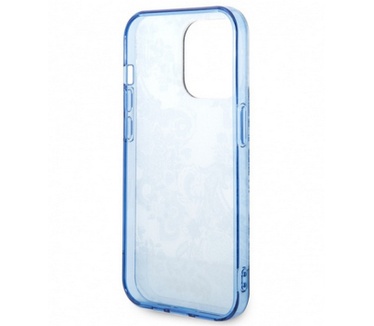 Guess Toile de Jouy Back Case - iPhone 14 Pro Max (6.7") - Blauw Blauw