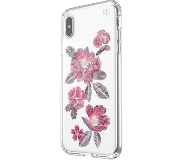 Speck Presidio Clear + Print Apple iPhone XS Max Embroideredfloral Fuchsia/Clear